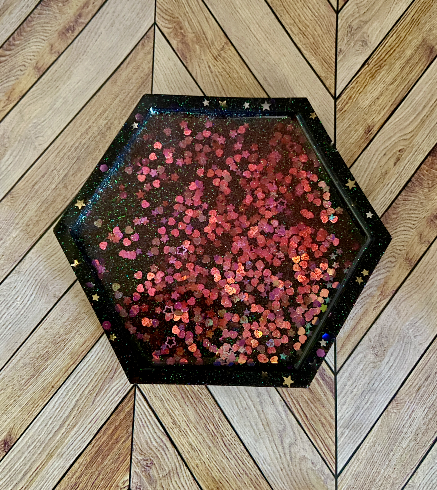 Black and Pink - Resin Coaster