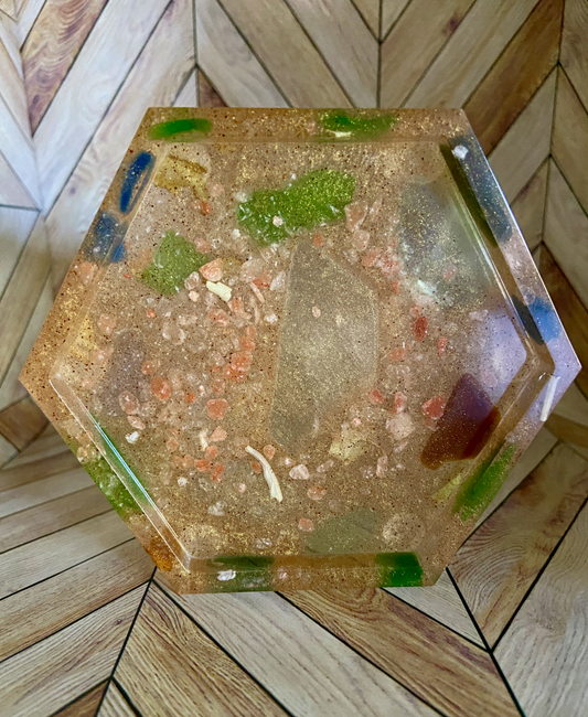 Grounding Sea Glass - Resin Coaster