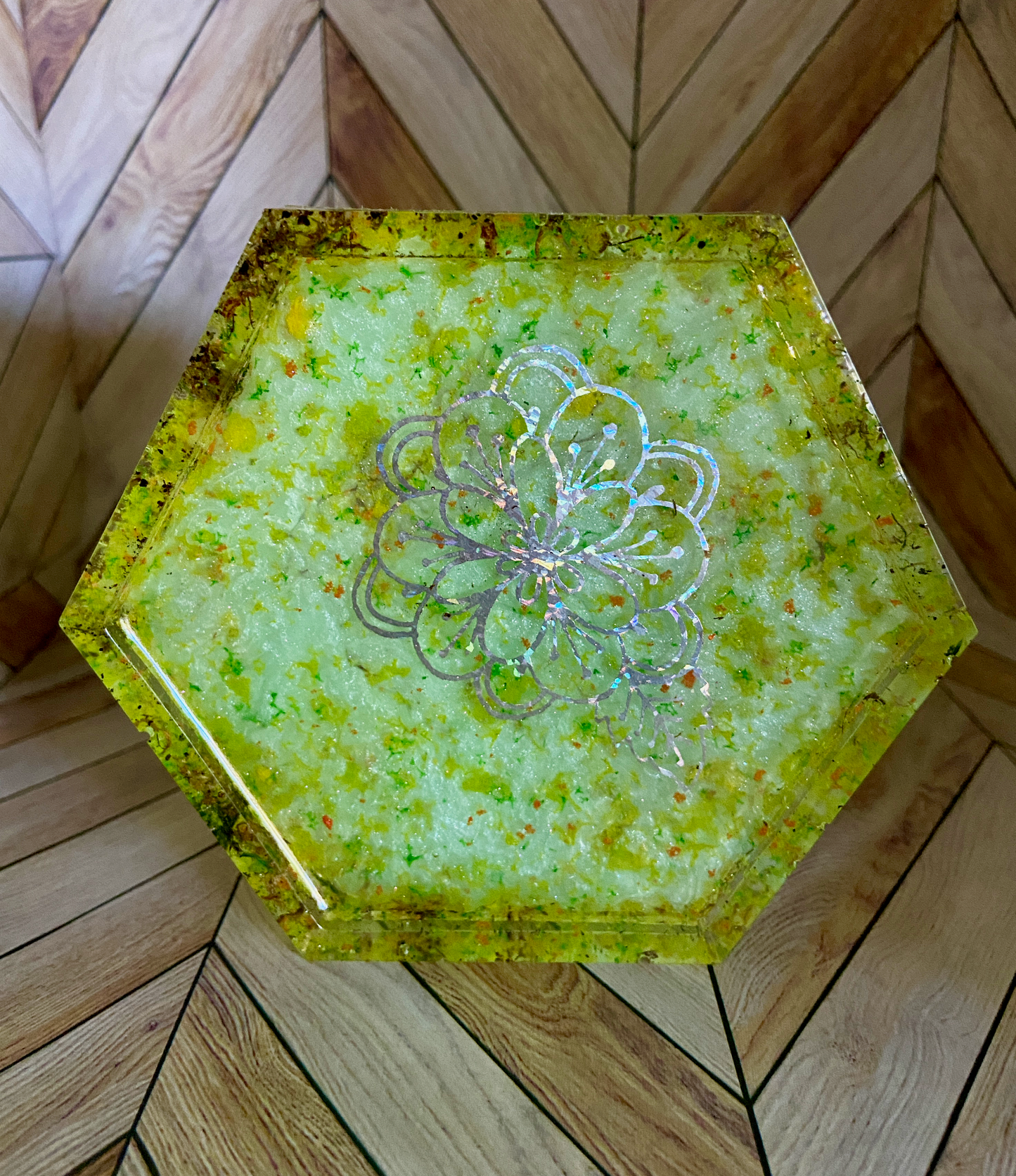 Vibrant Moss - Resin Coaster