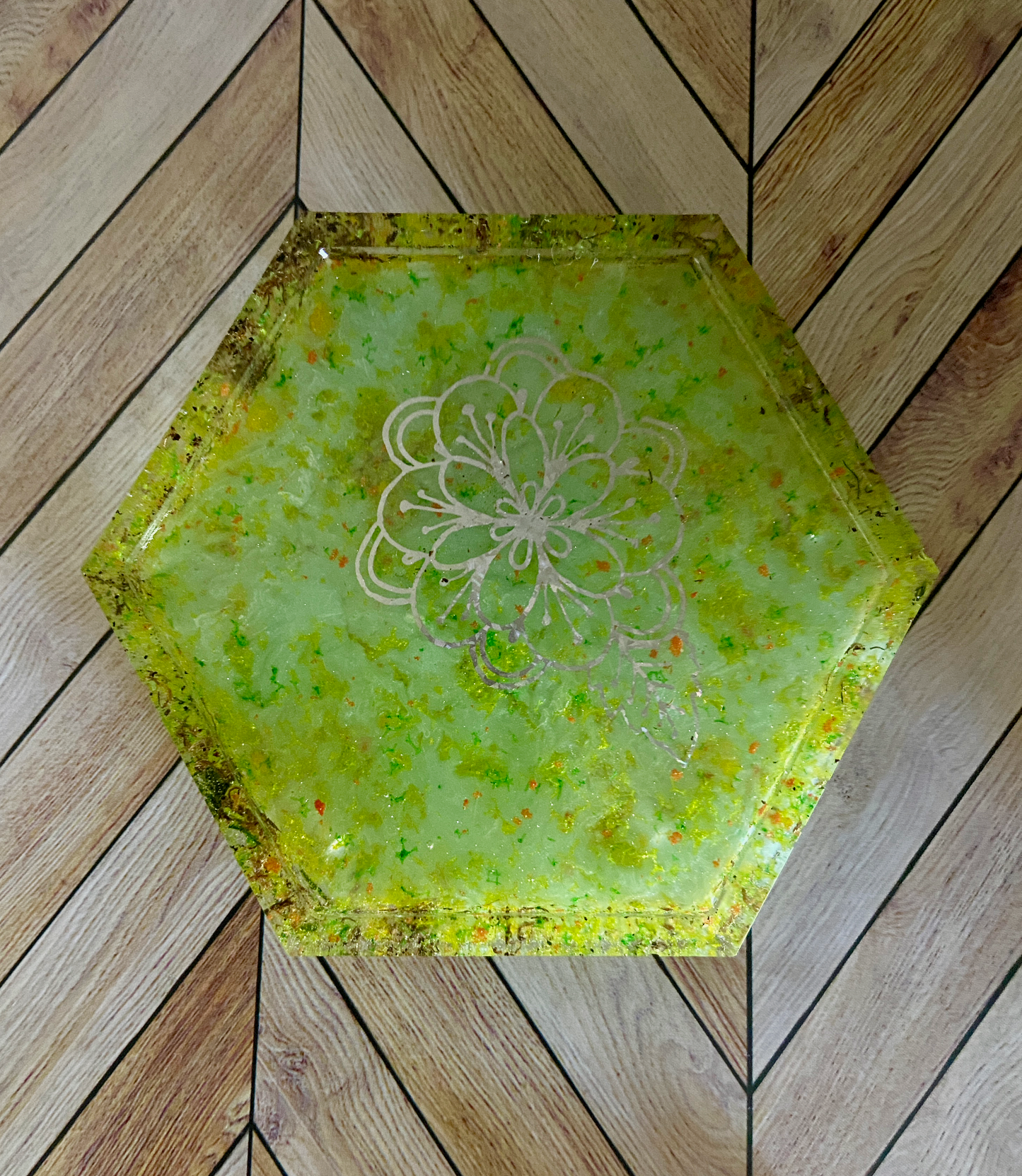 Vibrant Moss - Resin Coaster