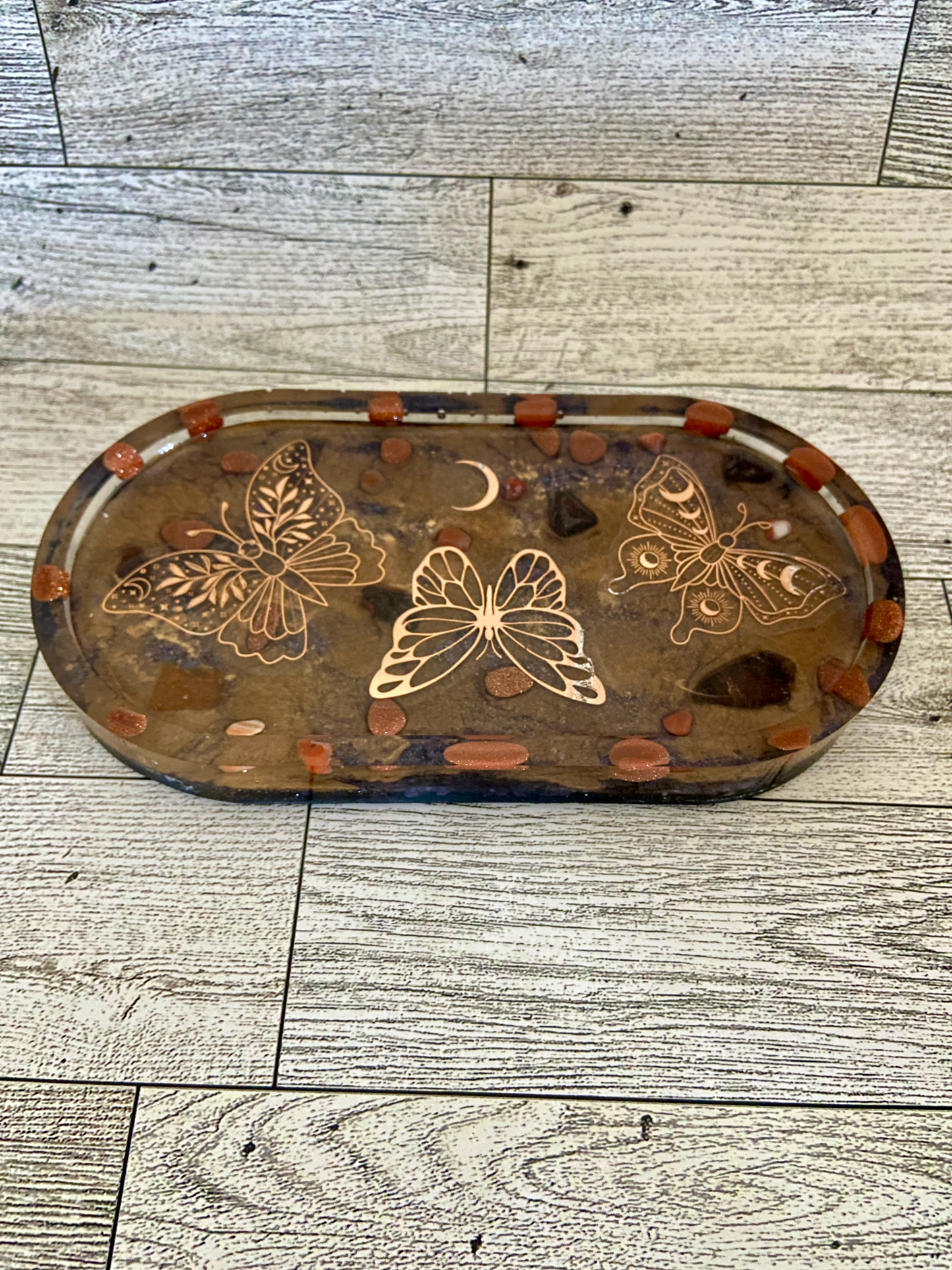 Goldstone Butterflies - Decorative Resin Dish