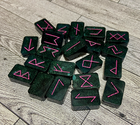 Acrylic Resin Futhark Rune Set